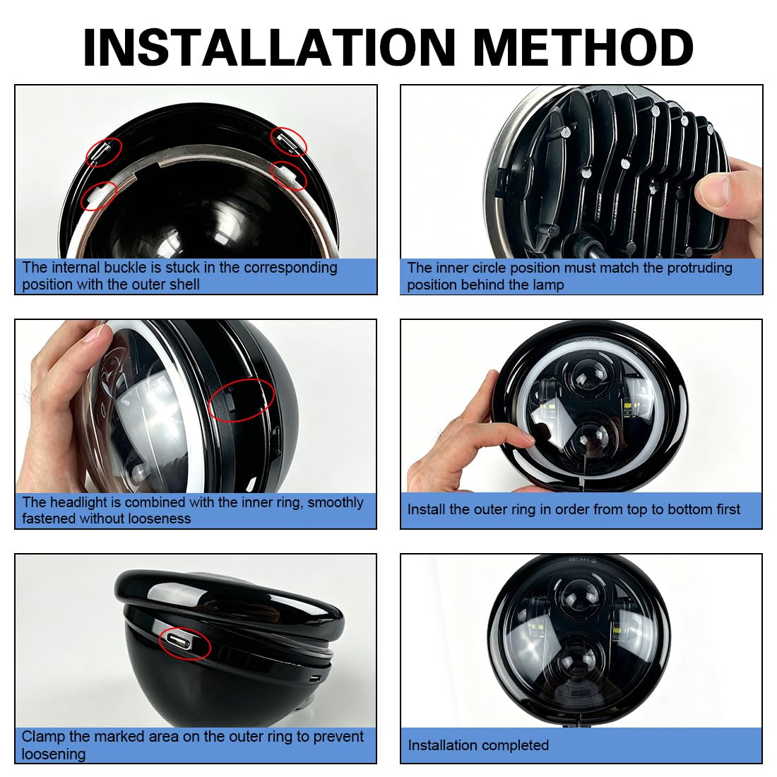 SKUNTUGUANG packaged headlight housing with H4 wire and included components