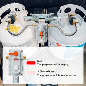 Skyflame installation leak test with soap solution ensuring safe propane connections