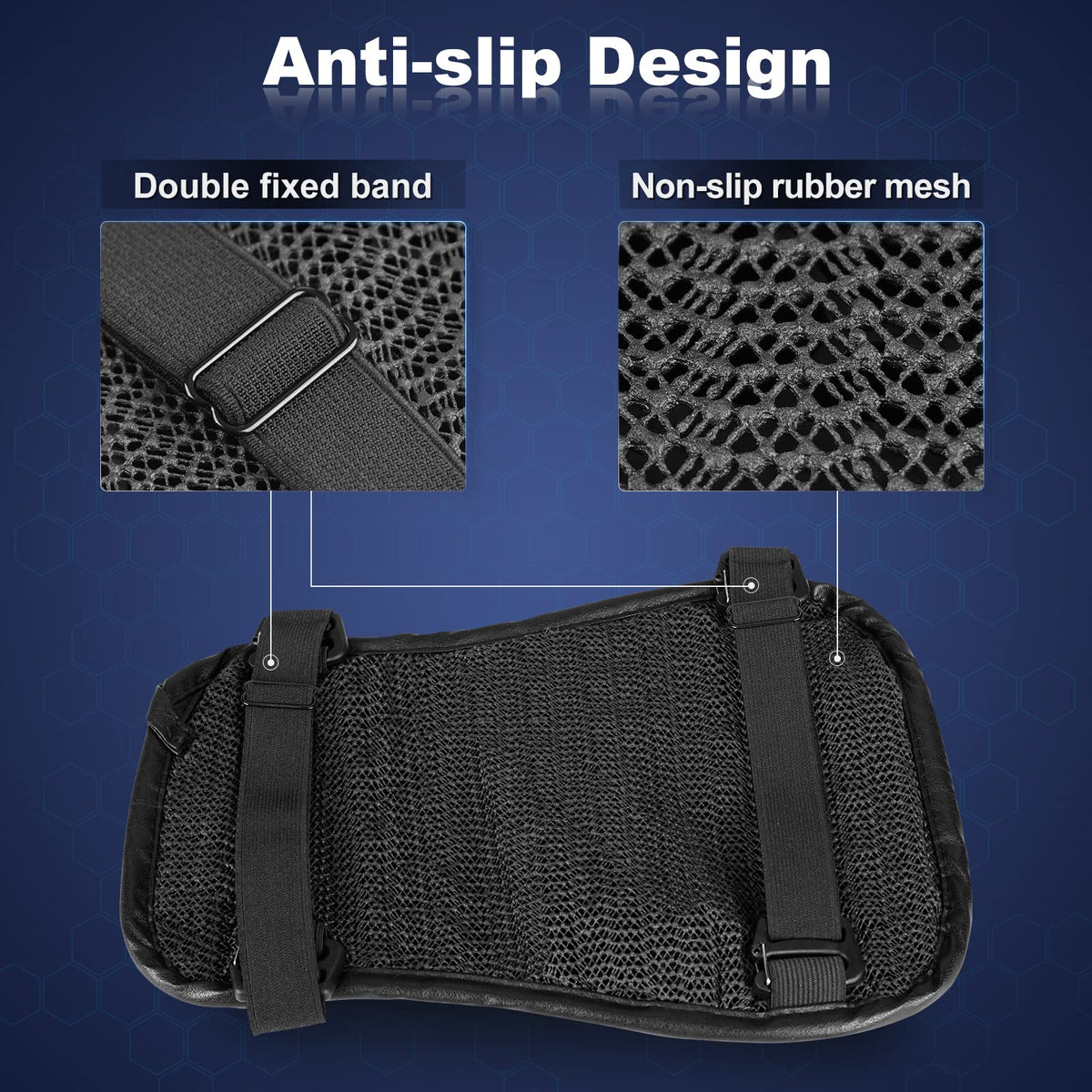 SKYJDM underside showing anti-slip particles and adjustable strap stability