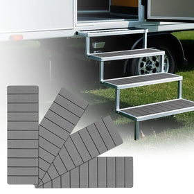 SKYJDM front view of four gray step covers showing size and packaging benefit