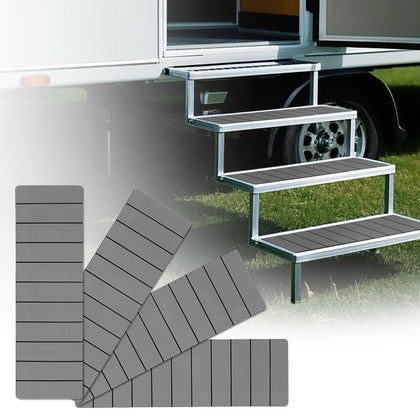 SKYJDM front view of four gray step covers showing size and packaging benefit