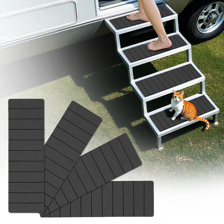 SKYJDM front view of step covers showing pack and benefit of ready-to-install protection