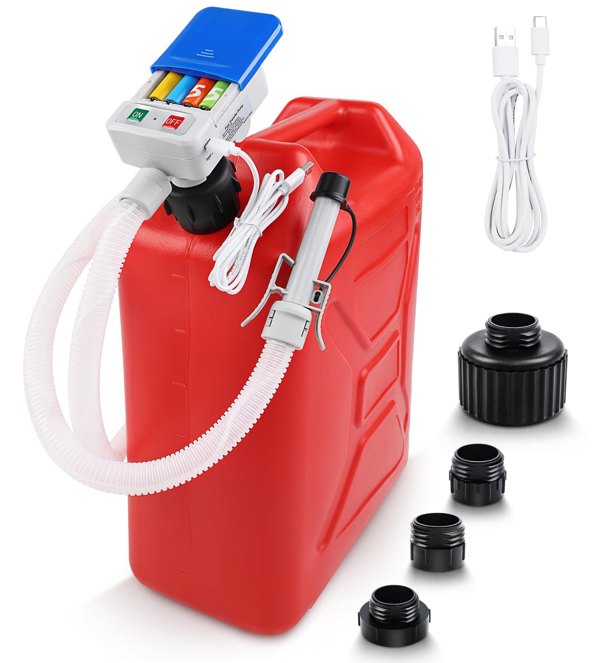 SKYJDM front view pump showing controls and compact housing for portable fueling