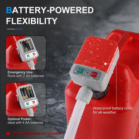 SKYJDM nozzle close-up with auto-stop sensor for spill prevention benefit
