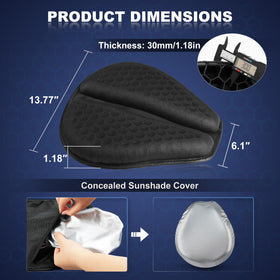 SKYJDM cushion next to helmet showing scale and portability benefit