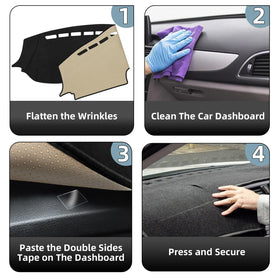 SKYLOTEC dash cover in Camry interior lifestyle shot improving cabin appearance