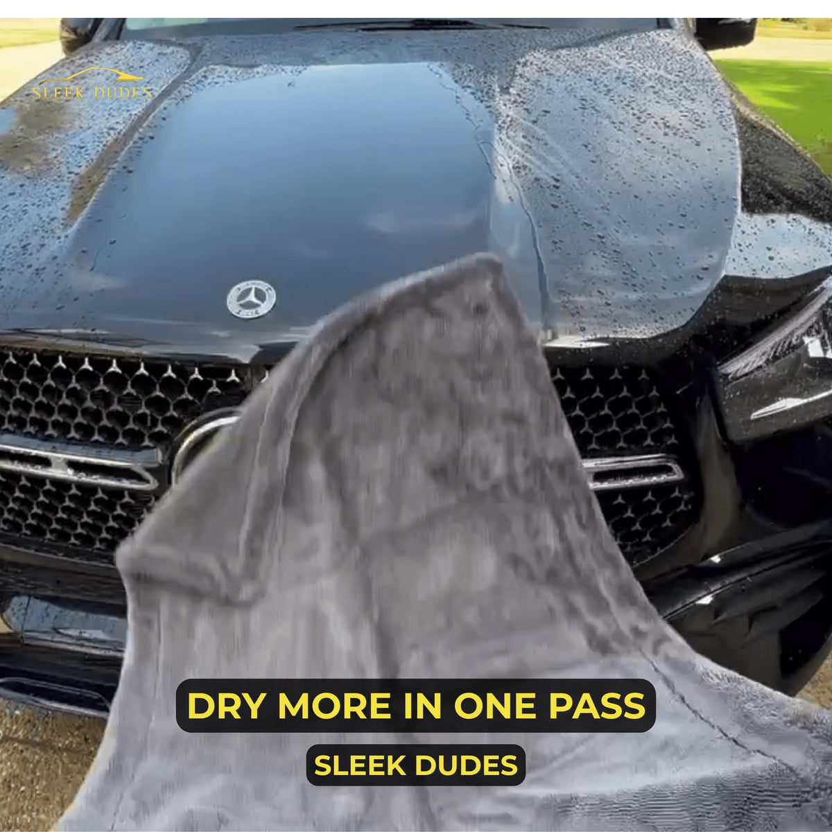 Sleek Dudes soft edgeless towel detail reducing risk of scratches on paint