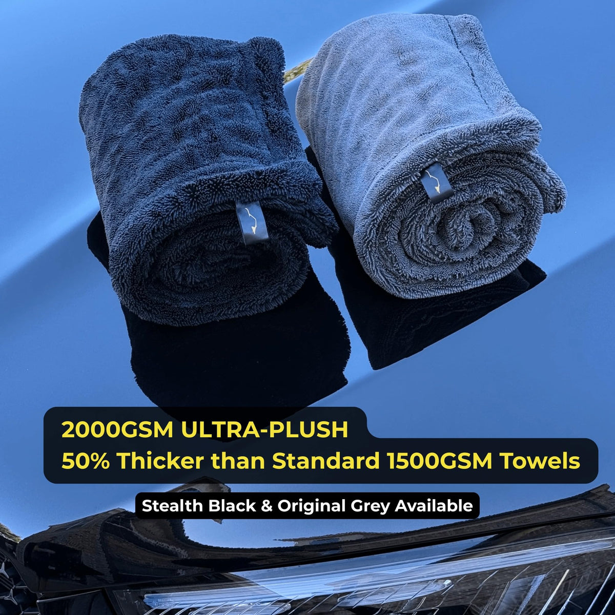 Sleek Dudes towel draped in garage setting showing premium feel and daily-ready convenience