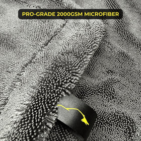 Sleek Dudes close-up of twist-loop microfiber showing dense fibers for faster drying