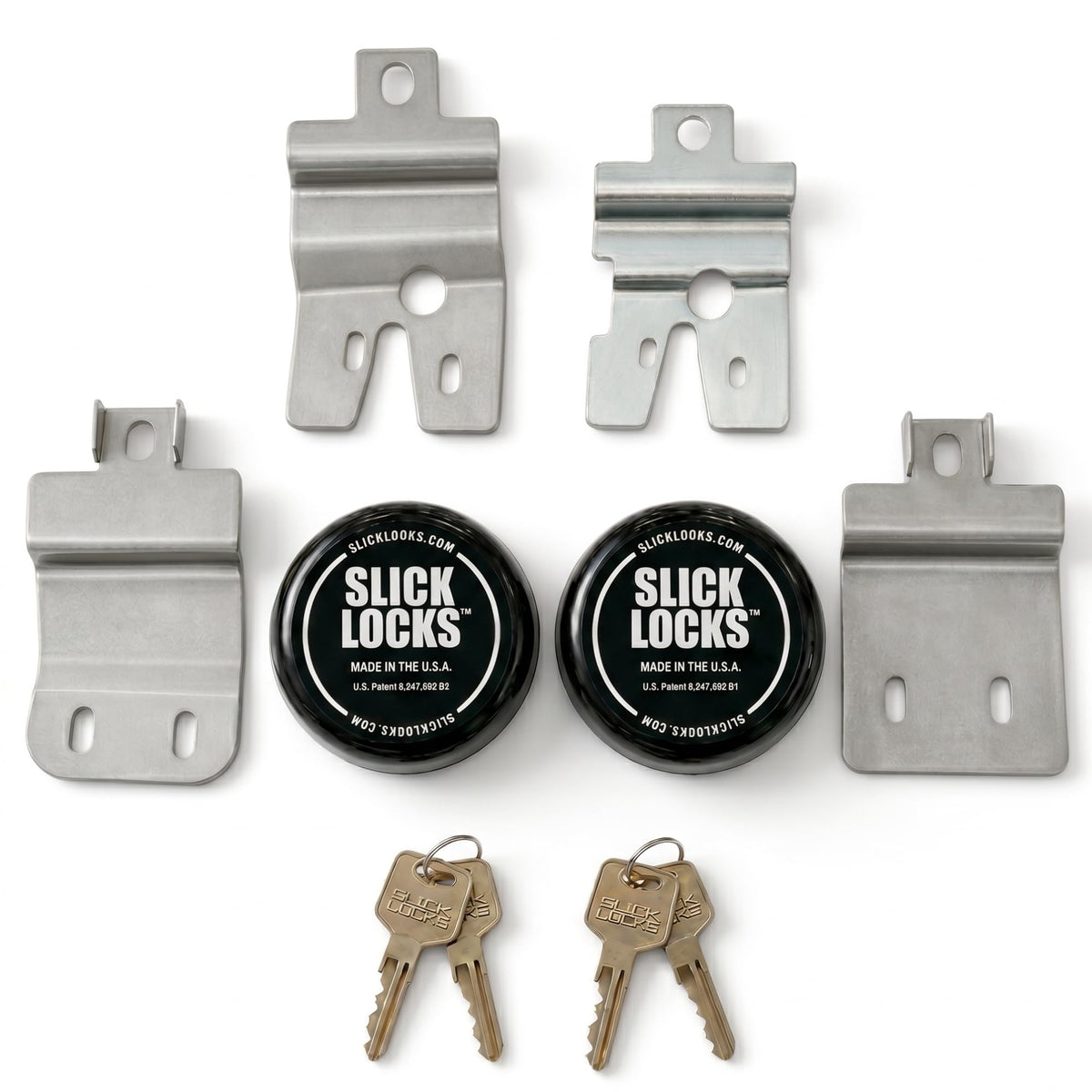 Slick Locks front lock cylinder on van showing secure keyed access
