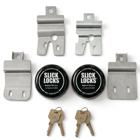 Slick Locks front lock cylinder on van showing secure keyed access
