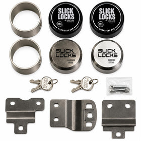 Slick Locks front view installed on ProMaster showing secure exterior benefit