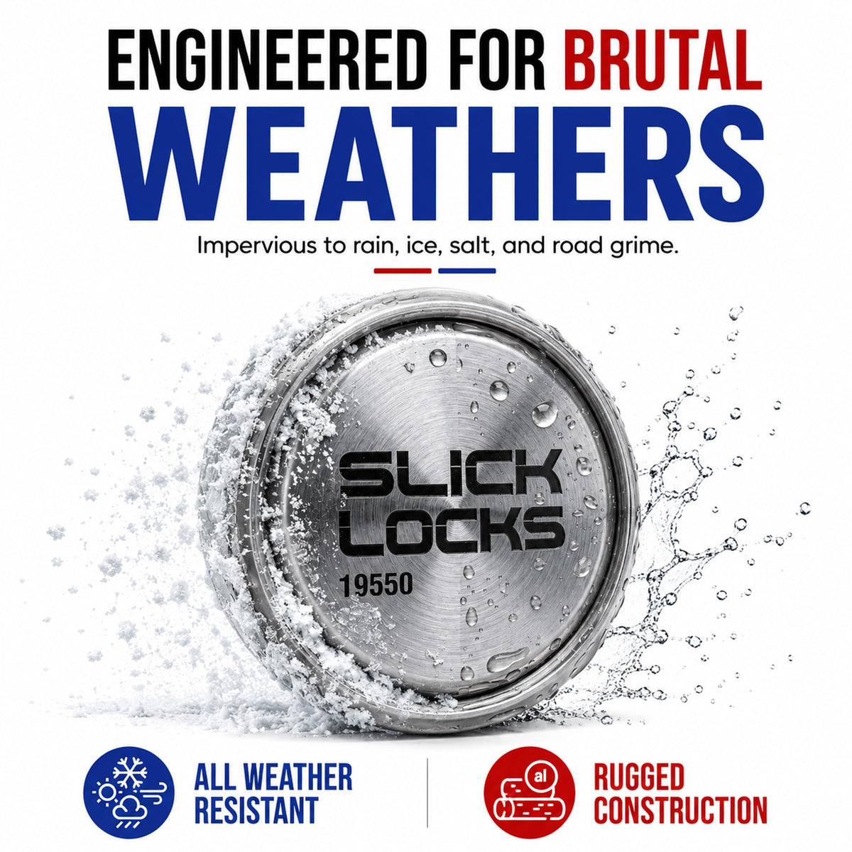 Slick Locks weather cover protecting lock from rain and road grime