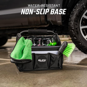 Slick Products top-down view of divided compartments for fast access