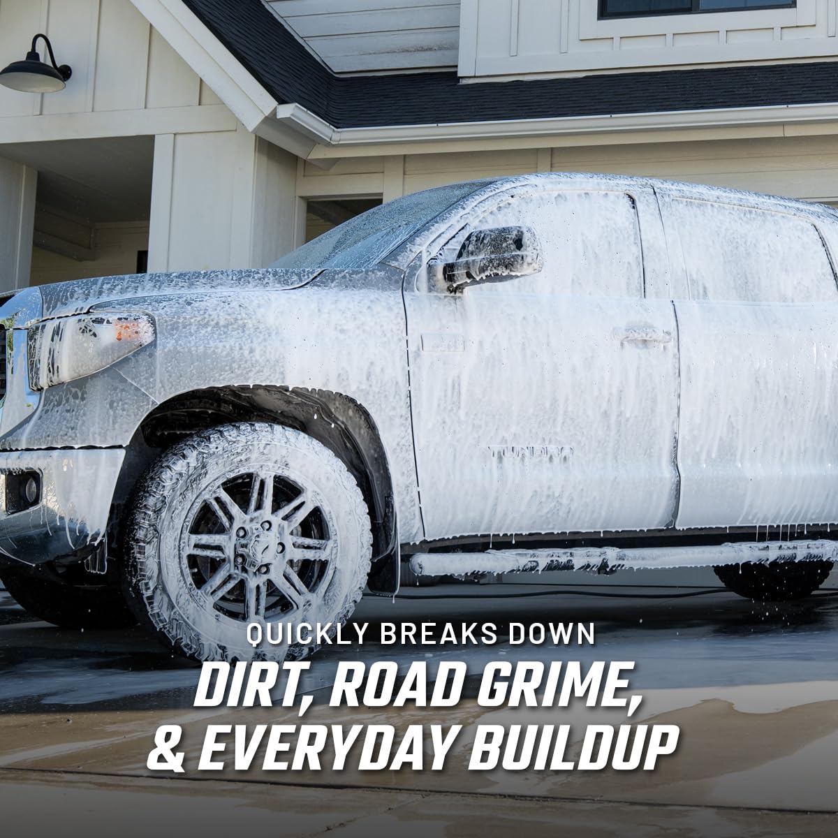Slick Products foam cannon application creating dense foam for efficiency