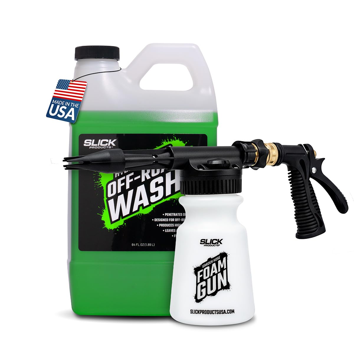Slick Products front bottle showing label and size for quick identification and value