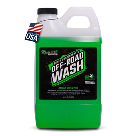 Slick Products front label on 64 oz bottle showing product identity and concentrate benefit