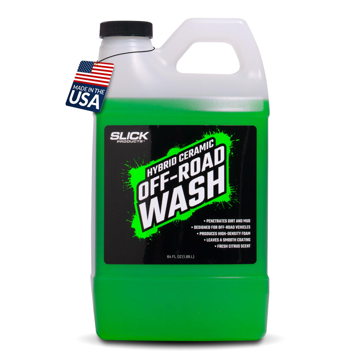 Slick Products bottle front label showing product identity and features