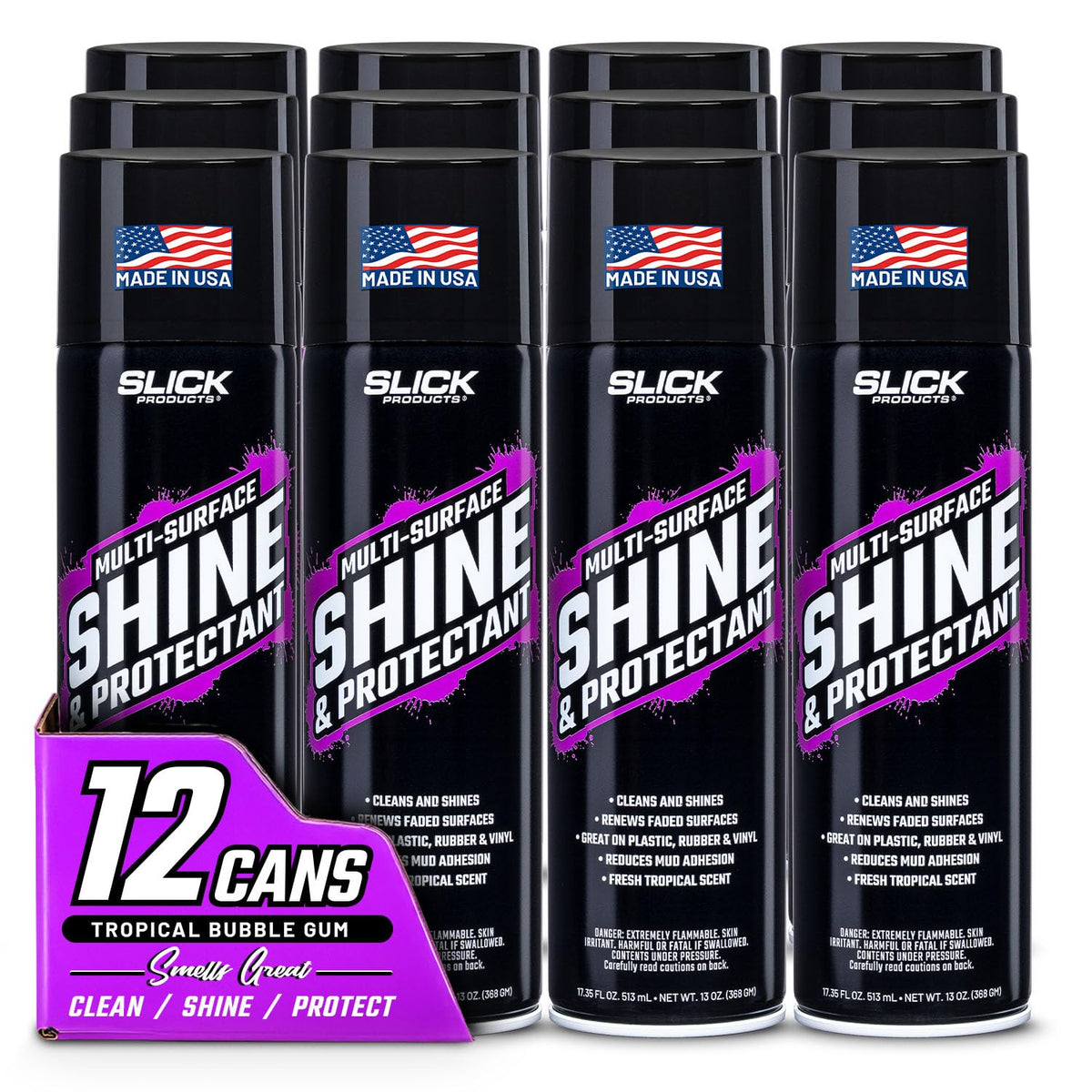 Slick Products front packaging showing label and size delivering value
