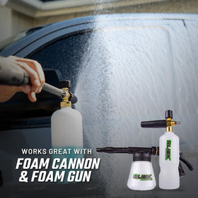 Slick Products motorcycle wash in action removing road grime safely