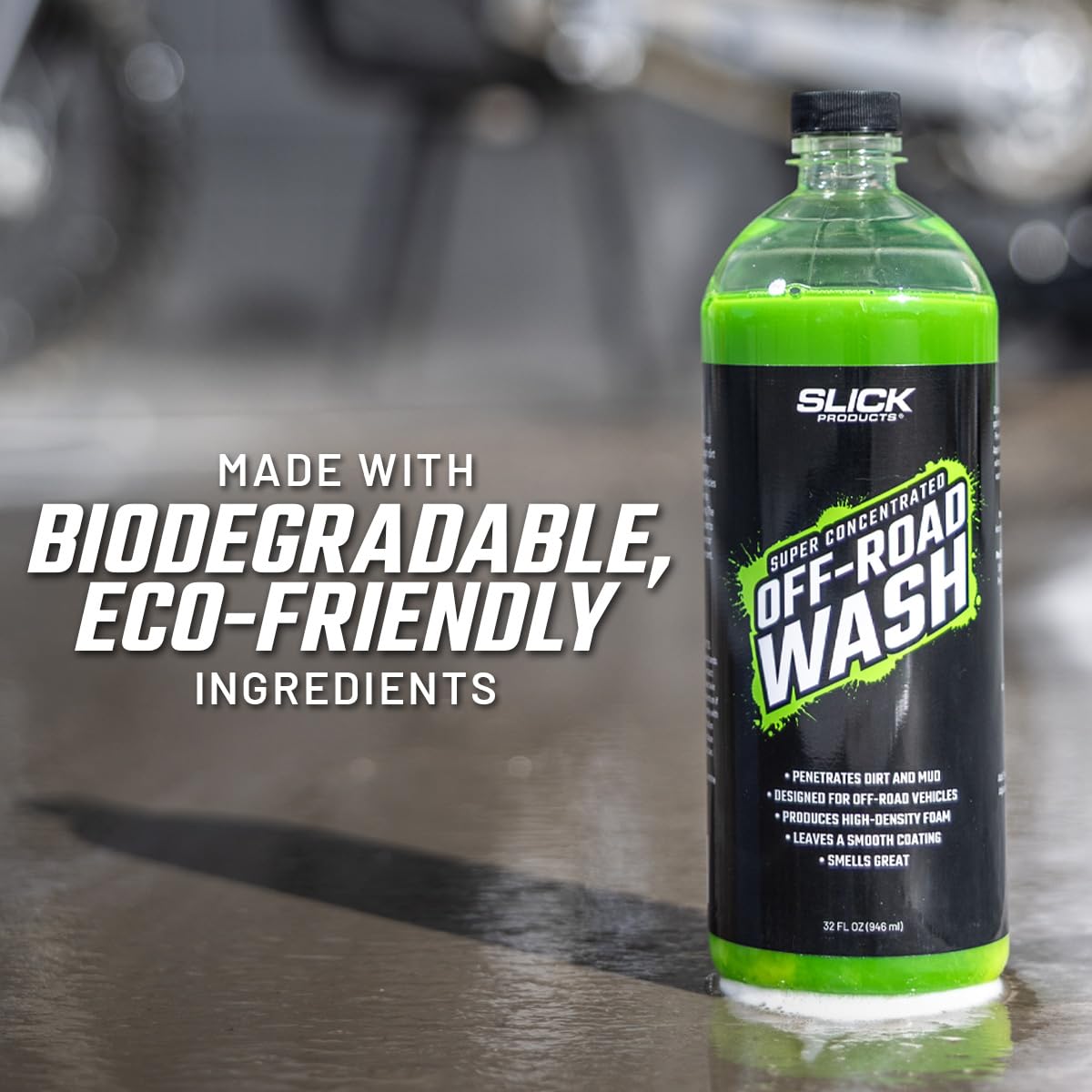 64 oz Slick Products bottle next to hand for size and portion guidance