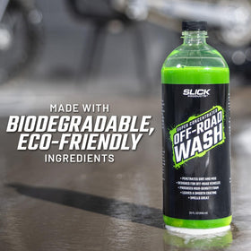 64 oz Slick Products bottle next to hand for size and portion guidance