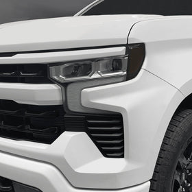 SlickMod front view of headlight smoke tint showing fit and clean edges for upgraded look.
