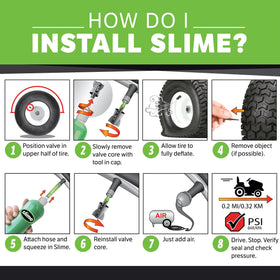 Slime 10009 beside a soda can shows 32 oz scale and convenience