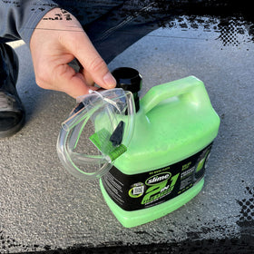 Slime sealant texture close-up showing particles that plug punctures