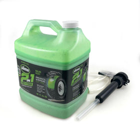 Slime gallon jug front label showing product name and size benefit