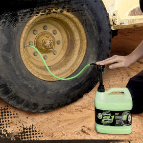 Slime included pump and hose attachment for easy, precise application