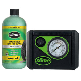 Slime Smart Spair front view kit showing bag and components for easy roadside repairs