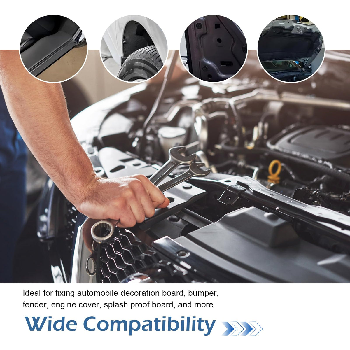SLIMI fasteners installed on bumper demonstrating stable, vibration-free fit