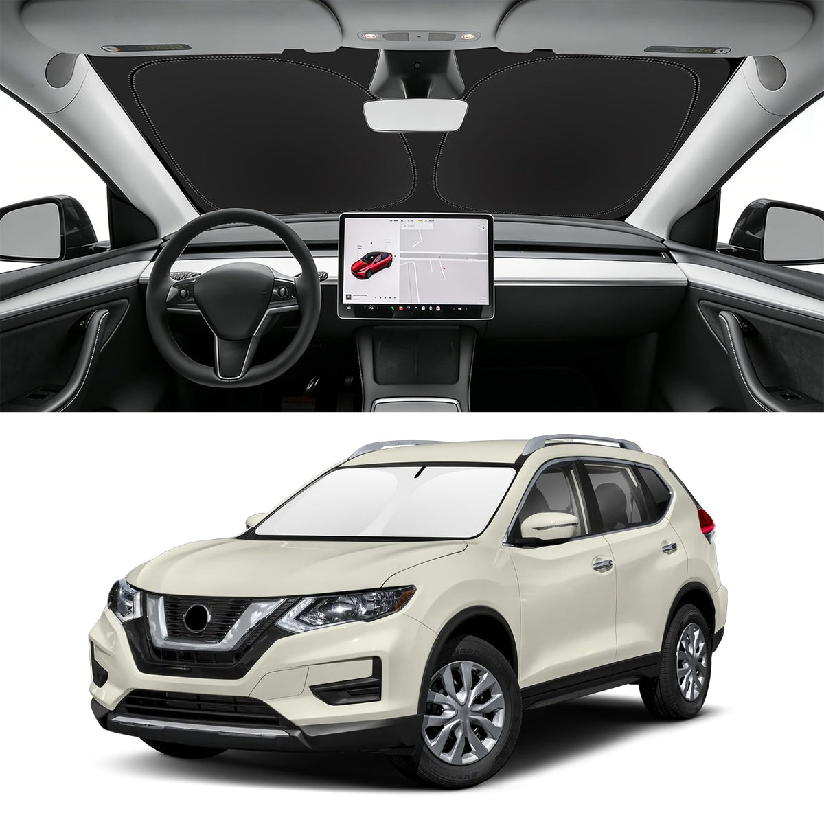 SLOGENTO front packaging showing tailored Nissan Rogue fit and easy install benefit