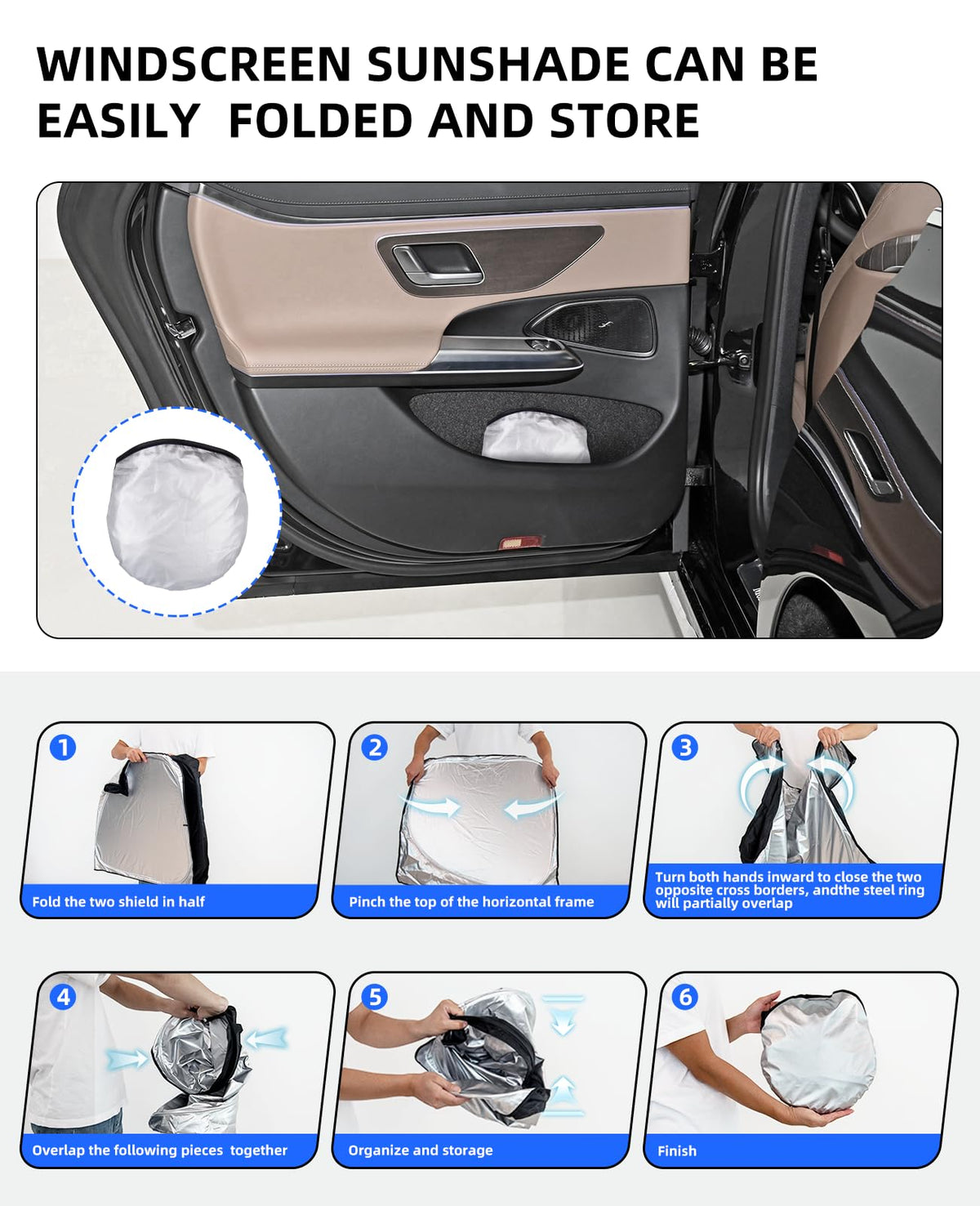 SLOGENTO lifestyle view of parked Rogue with shade showcasing cooler cabin benefit