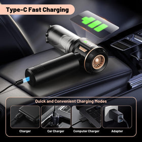 SLOKSFil cleaning car interior under seat with LED light for visibility