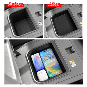 smabee cool box organizer installed in armrest improving storage