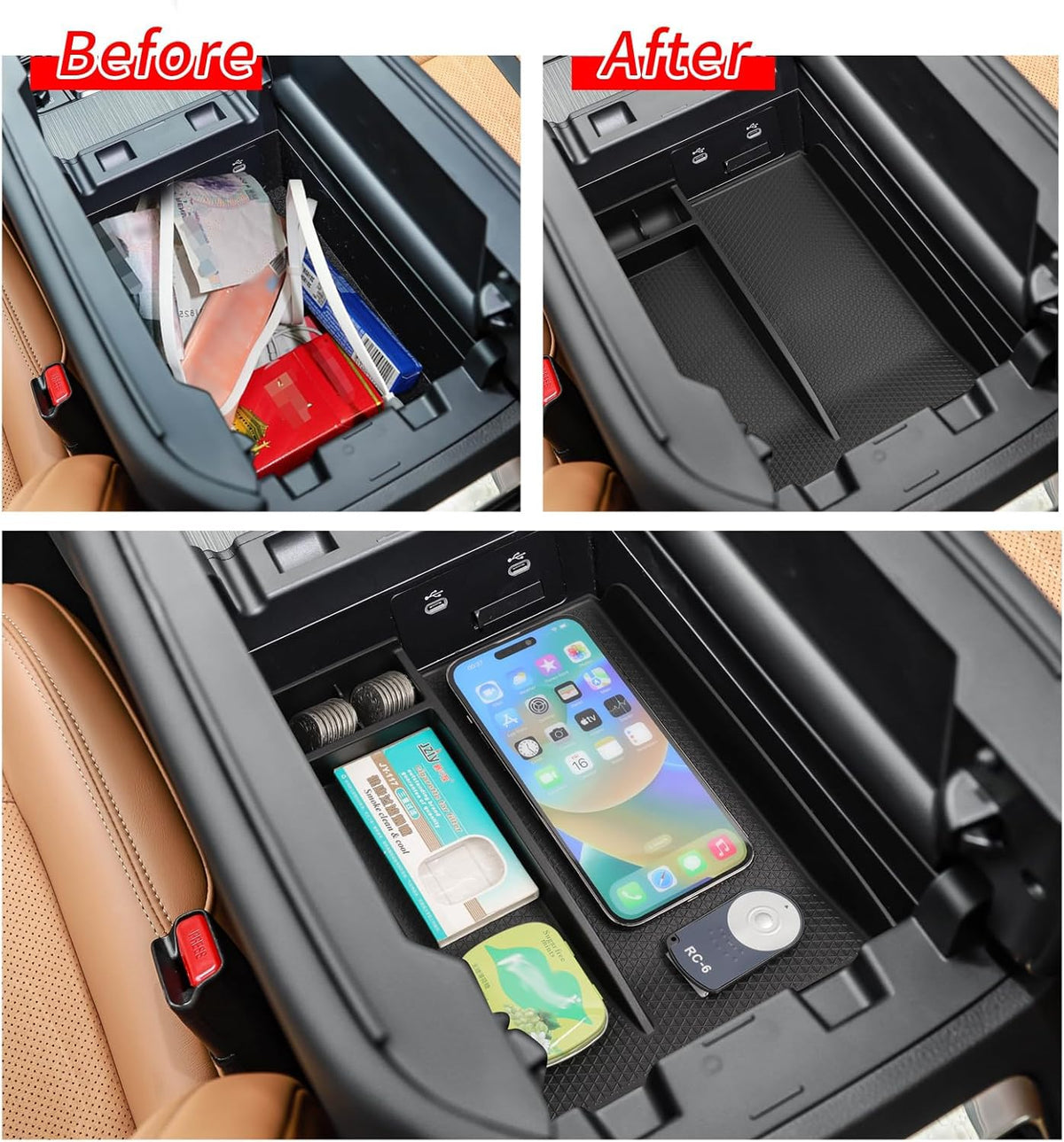 smabee installed in CX-90 console illustrating perfect OEM-compatible fit