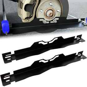 SmaringWing front view showing two stainless steel toe plates and features for easy measurement benefit