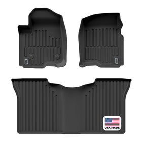 Smart Choice front row mat installed in Silverado showing edge-to-edge protection and fit
