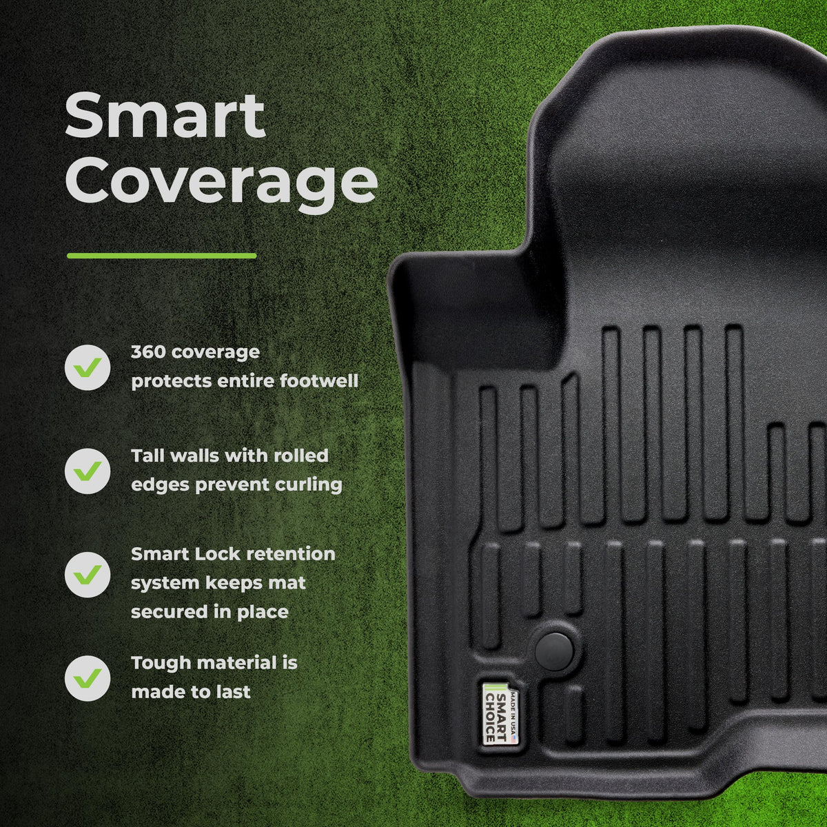 Smart Choice reinforced rolled edge detail emphasizing shape retention and durability