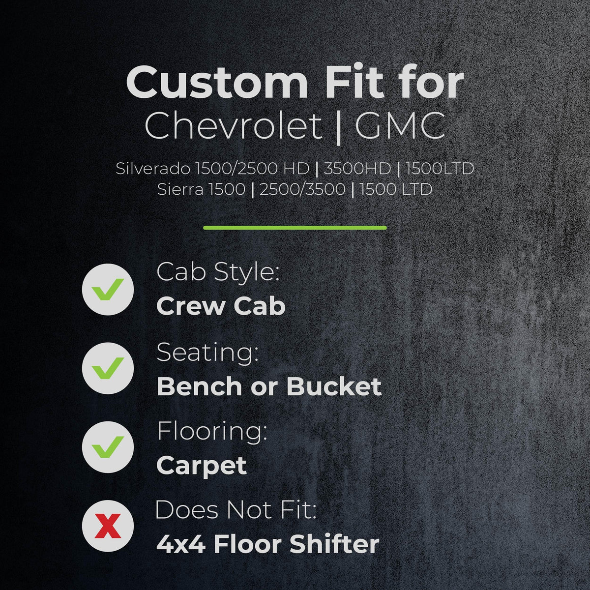 Smart Choice second row mat installed in GMC Sierra demonstrating full rear coverage