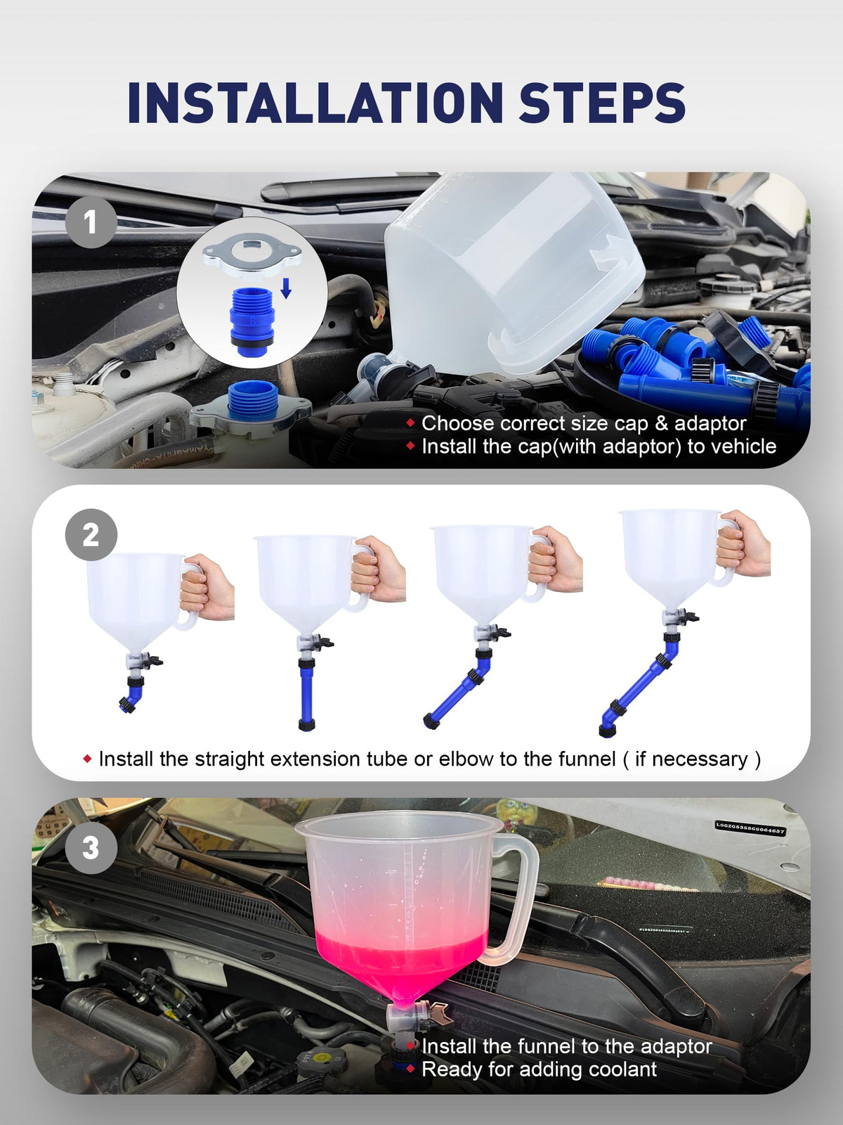 SMART JERRY assorted adapters and caps displayed to show broad vehicle compatibility