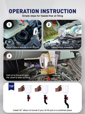 SMART JERRY red debris filter preventing contaminants entering oil