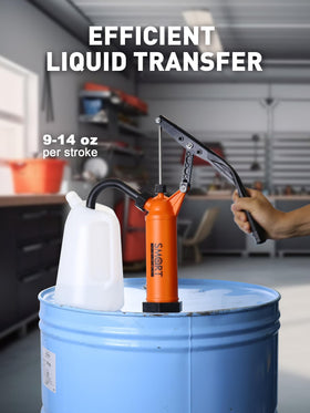 SMART JERRY detachable suction tubes extended for flexible drum depth compatibility
