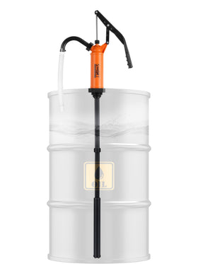 SMART JERRY front view of drum pump showing rugged build and quick setup benefit