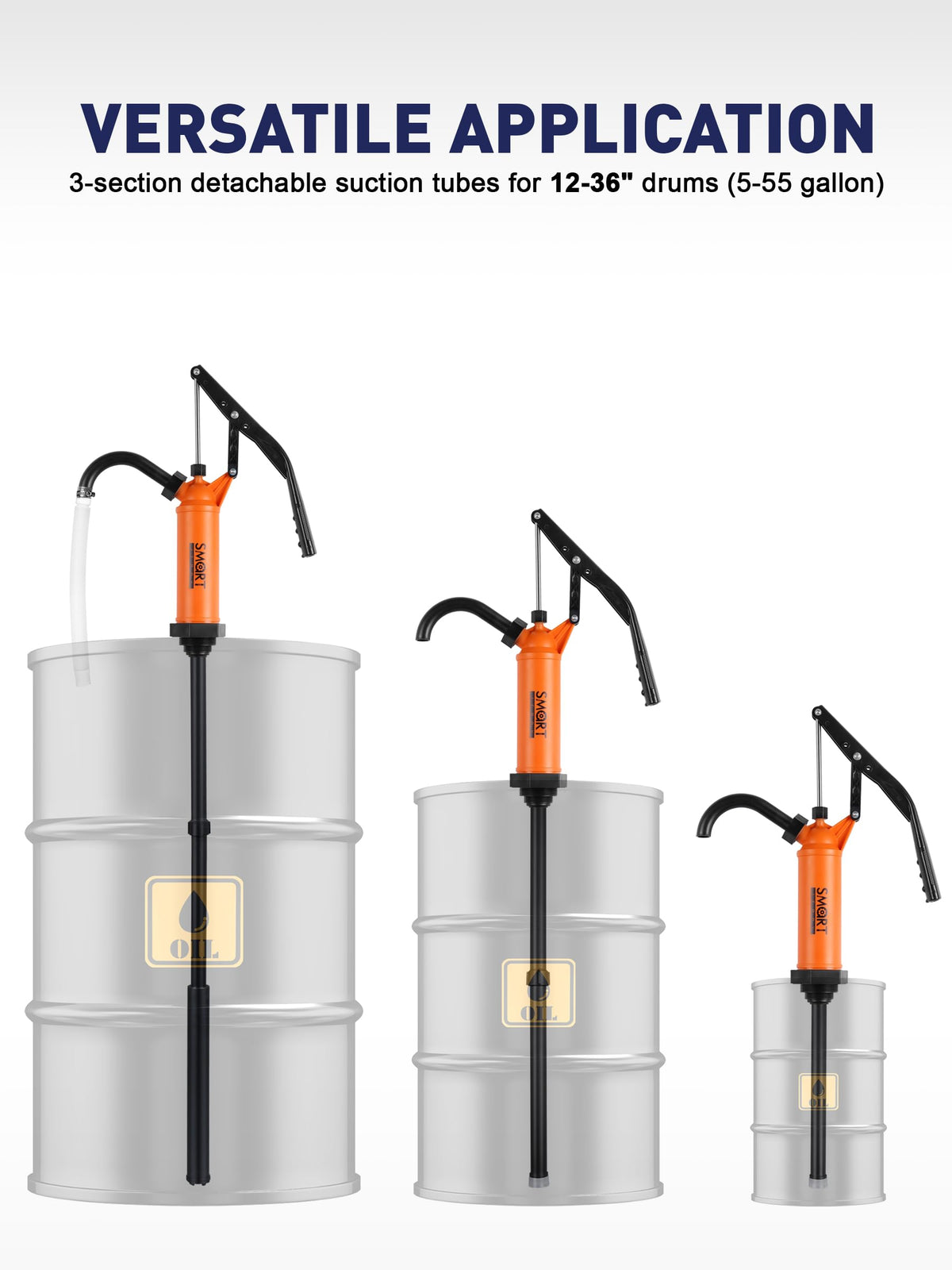 SMART JERRY pump mounted on a 55-gallon drum for fast, efficient fluid transfer