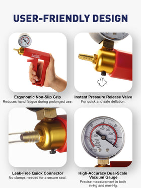SMART JERRY transparent reservoir jar and hoses showing fluid monitoring benefit