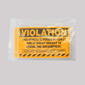 SmartSign sticker applied to windshield showing secure placement and visibility