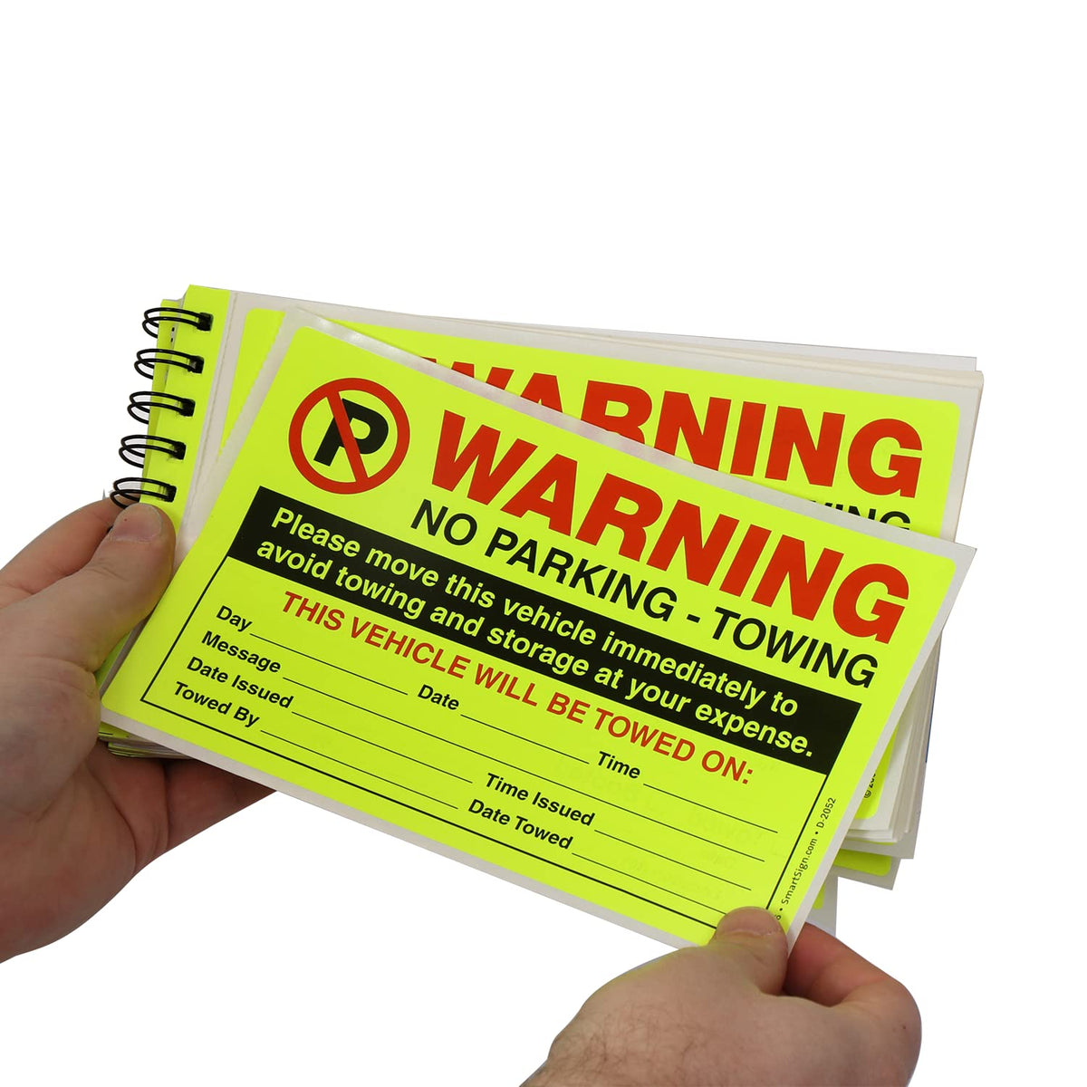 SmartSign sticker applied to windshield demonstrating high visibility benefit
